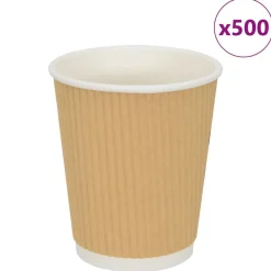 vidaXL Papieren koffiekopjes 500 st 8oz 200 ml bruin