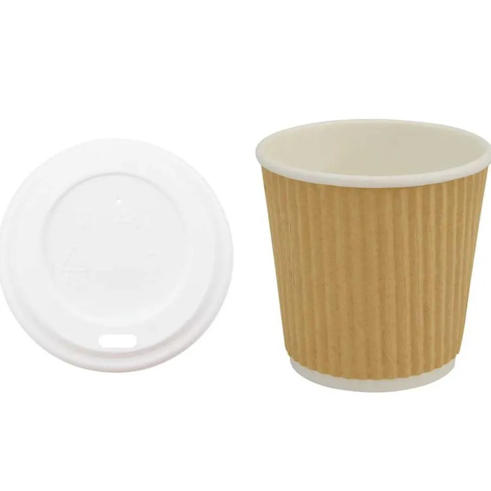 vidaXL Papieren koffiekopjes met deksel 1000 st 4oz 100 ml