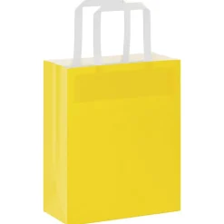 vidaXL Papieren zakken 50 st met hengsels 18x8x22 cm geel