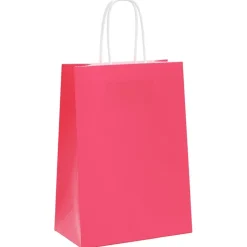 vidaXL Papieren zakken 50 st met hengsels 15x8x21 cm roze