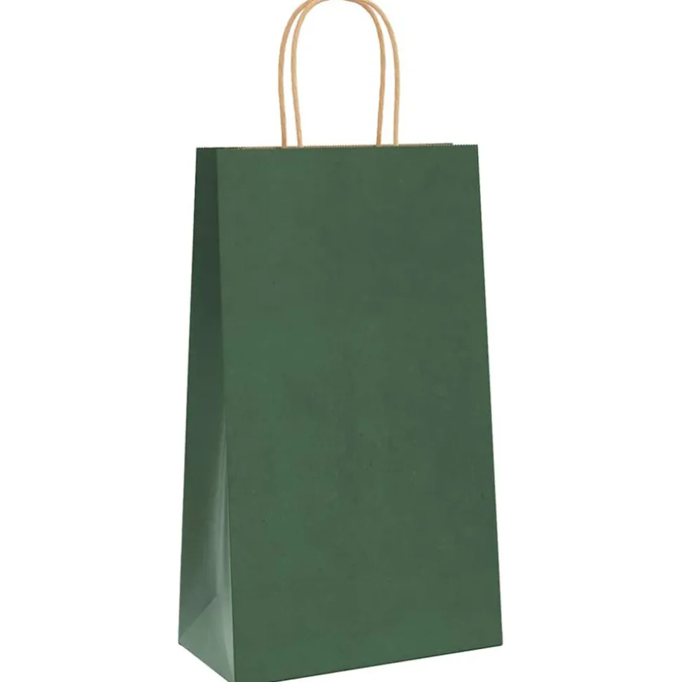 vidaXL Papieren zakken 50 st met hengsels 21x11x36 cm groen