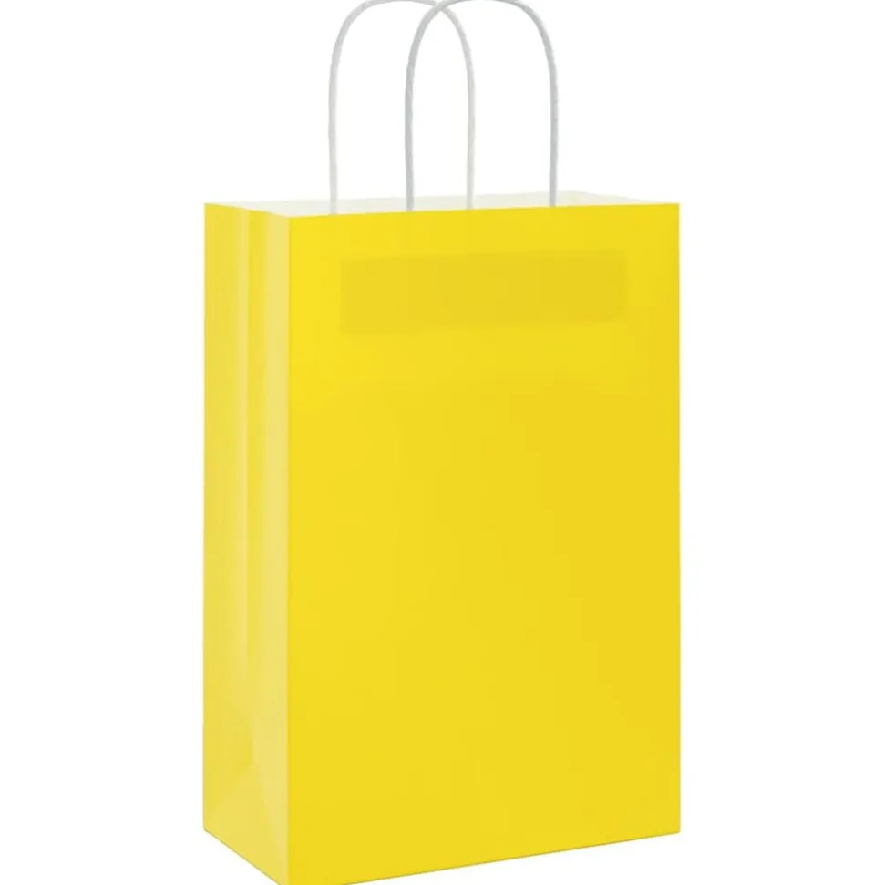 vidaXL Papieren zakken 50 st met hengsels 21x11x31 cm geel