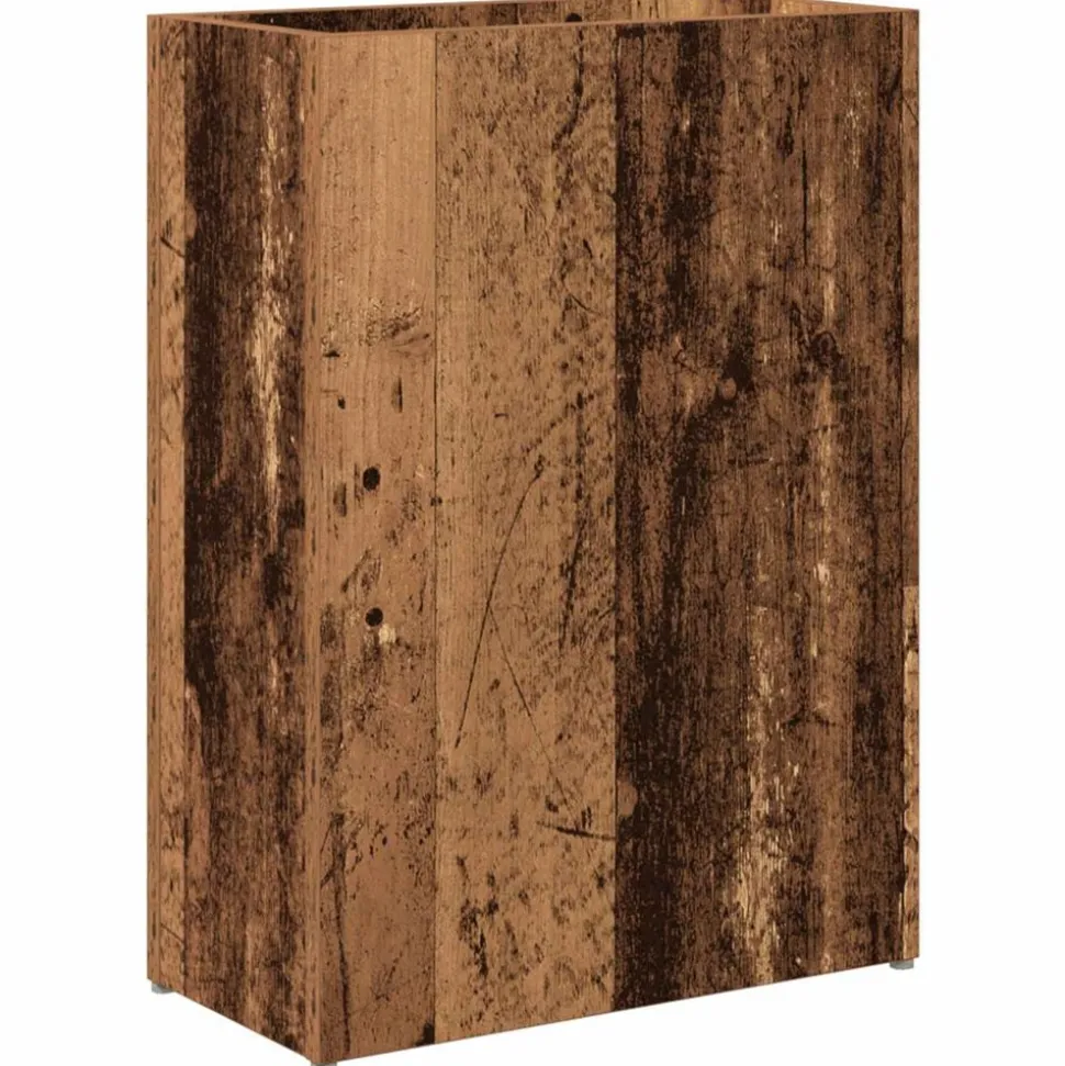vidaXL Paraplu Standaard Oudhout 40 x 20 x 55,5 cm Bewerkt hout
