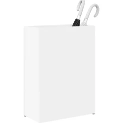 vidaXL Paraplu Standaard met opslag Wit 40 x 20 x 55,5 cm Bewerkt hout