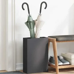 vidaXL Paraplu Standaard Zwart 28 x 12 x 41 cm Staal