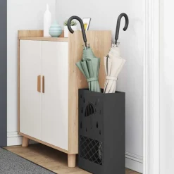 vidaXL Paraplu Standaard Zwart 28 x 12 x 41 cm Staal
