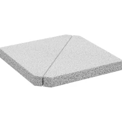 vidaXL Paraplu-gewichtsschijven 2 stuks Grijs Graniet Driehoekig 14 kg