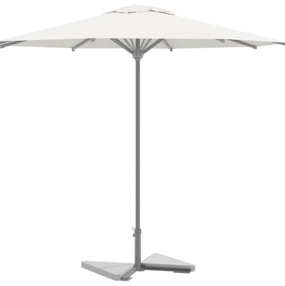 vidaXL Paraplu-gewichtsschijven 2 stuks Grijs Graniet Driehoekig 14 kg