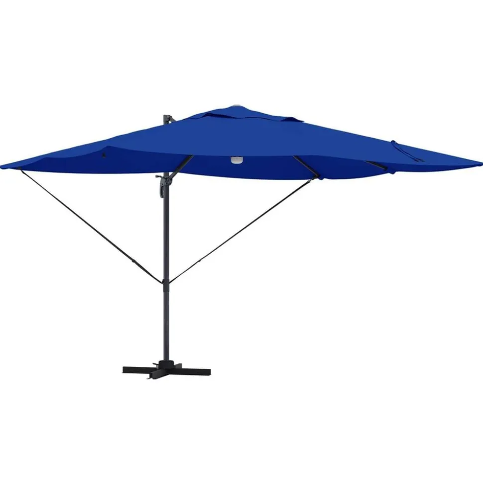 vidaXL Parasol Azurblauw 351 x 250 x 253 cm Polyester en Aluminium