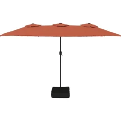 vidaXL Parasol dubbel dak 449x265 cm terracottakleurig