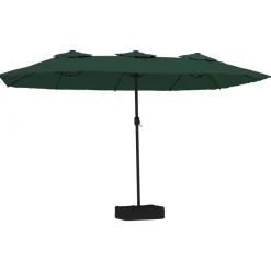 vidaXL Parasol dubbel 449x265 cm groen