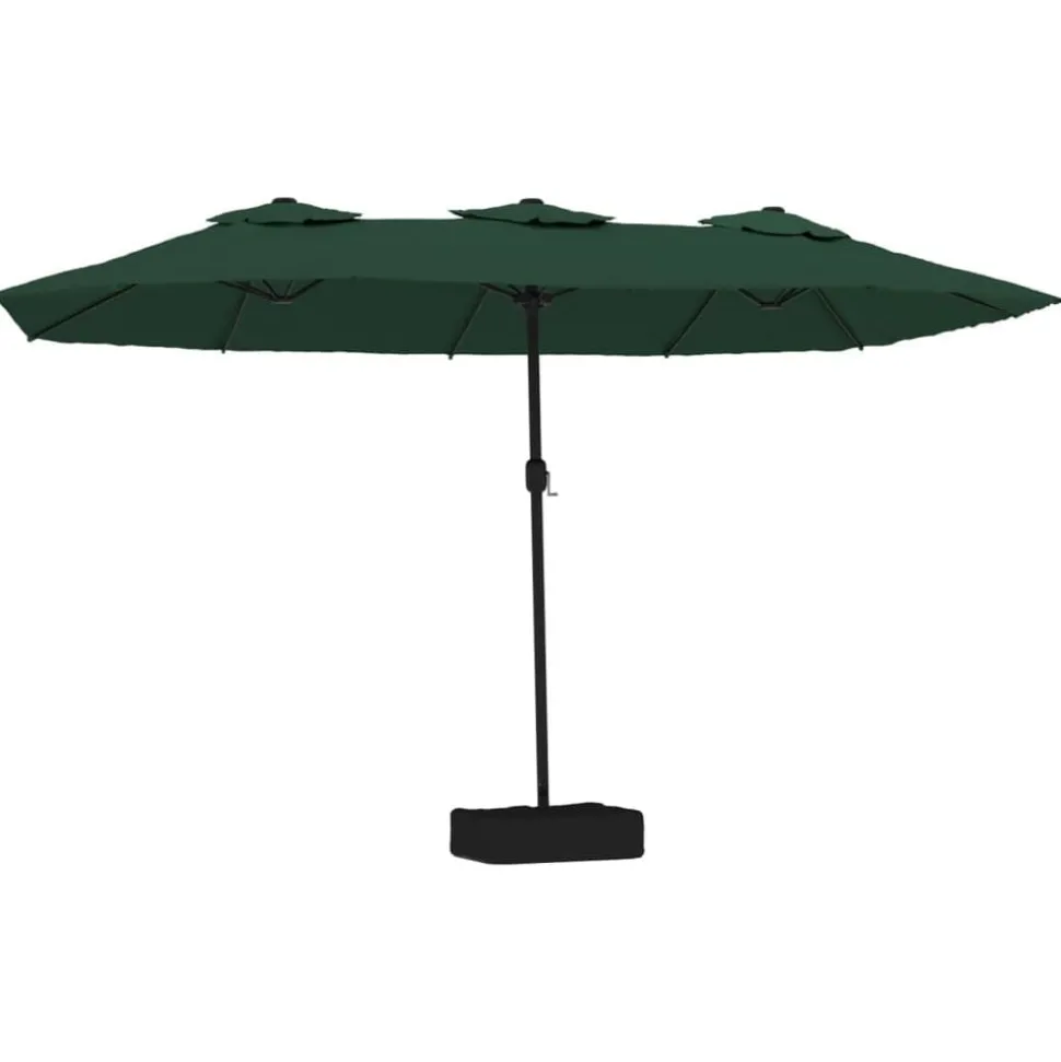 vidaXL Parasol dubbel 449x265 cm groen