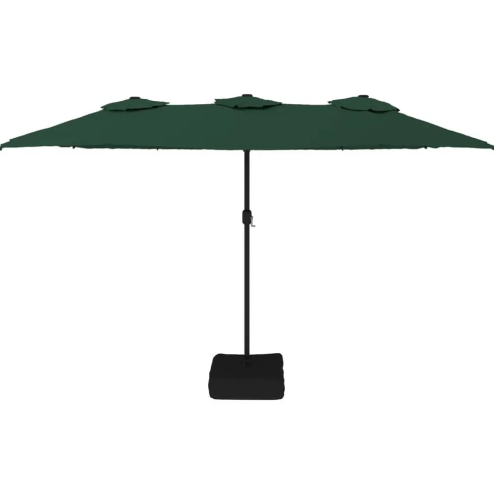vidaXL Parasol dubbel 449x265 cm groen