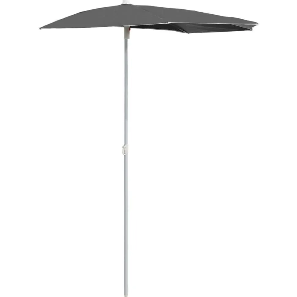 vidaXL Parasol half met paal 180x90 cm antracietkleurig