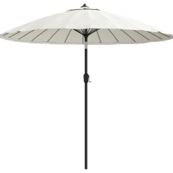 vidaXL Parasol met aluminium paal 270 cm zandwit