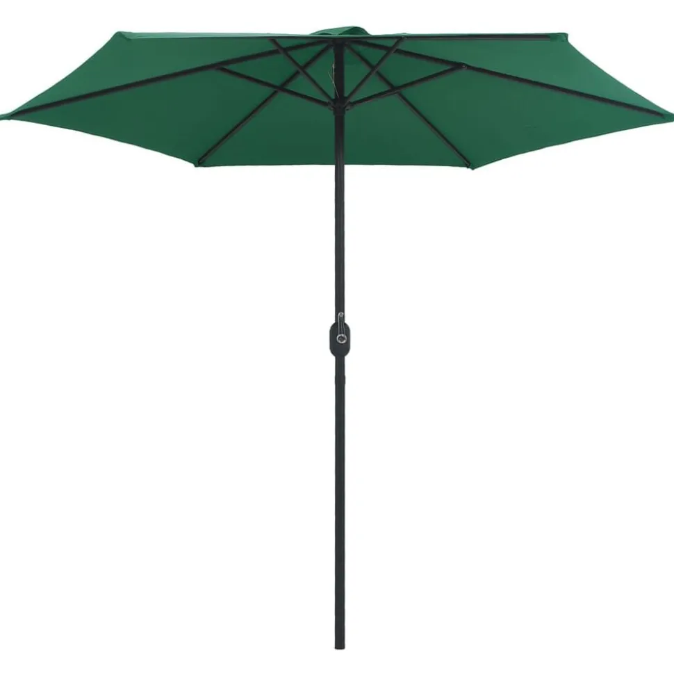 vidaXL Parasol met aluminium paal 270x246 cm groen