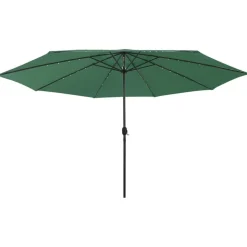 vidaXL Parasol met LED-verlichting 400 cm groen