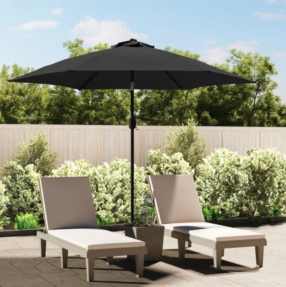 vidaXL Parasol met metalen paal 300 cm antraciet