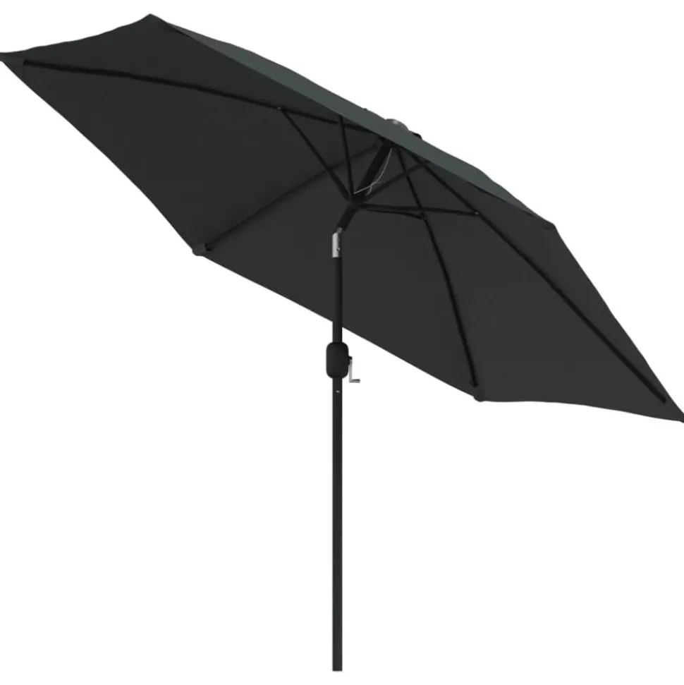 vidaXL Parasol met metalen paal 300 cm antraciet