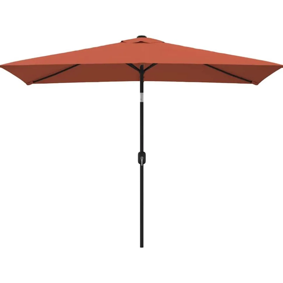 vidaXL Parasol met metalen paal 300x200 cm terracotta
