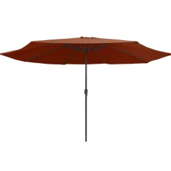 vidaXL Parasol met metalen paal 390 cm terracottakleurig