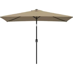 vidaXL Parasol met metalen paal 300x200 cm taupe