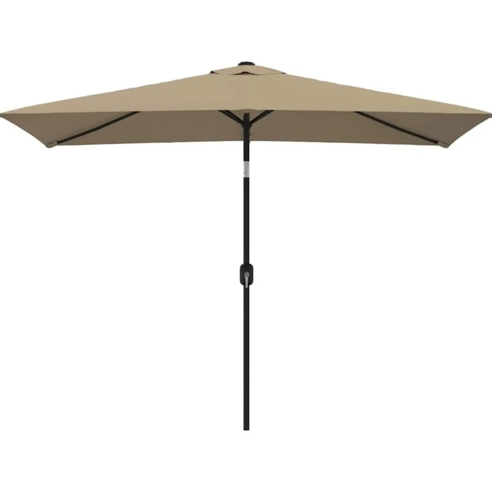 vidaXL Parasol met metalen paal 300x200 cm taupe