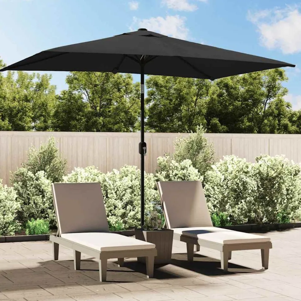 vidaXL Parasol met metalen paal 300x200 cm antraciet