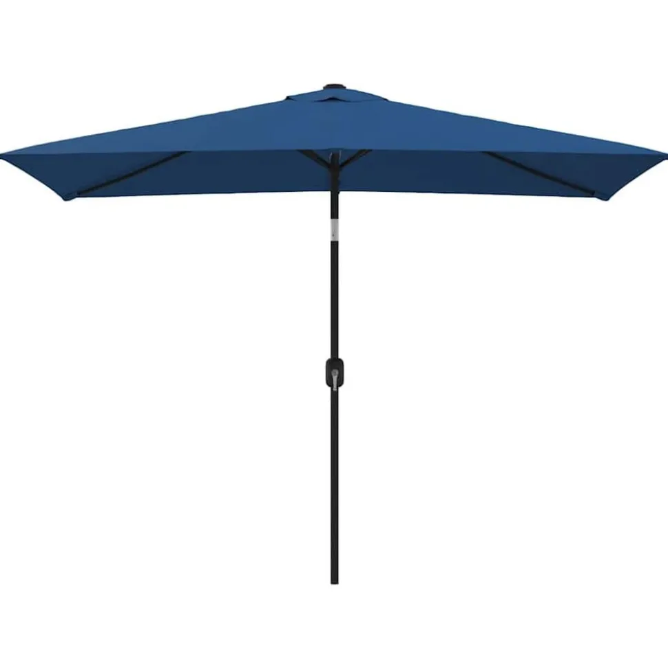 vidaXL Parasol met metalen paal 300x200 cm azuurblauw
