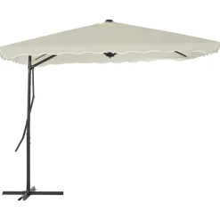 vidaXL Parasol met stalen paal 250x250 cm zandkleurig