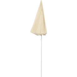 vidaXL Parasol met stalen paal 180 cm zandkleurig