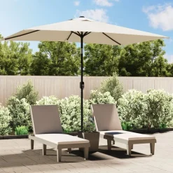 vidaXL Parasol vierhoekig zandwit 200 x 300 cm