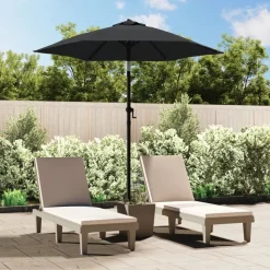 vidaXL Parasol 200x224 cm aluminium antraciet