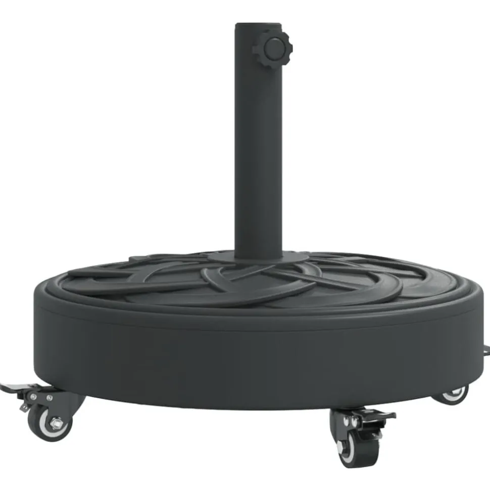 vidaXL Parasolvoet met wielen voor stok van Ø38 / 48 mm 27 kg rond