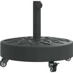 vidaXL Parasolvoet met wielen voor stok van Ø38 / 48 mm 27 kg rond