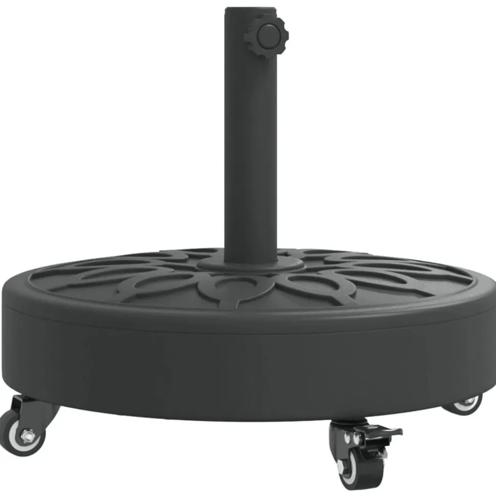 vidaXL Parasolvoet met wielen voor stok van Ø38 / 48 mm 27 kg rond