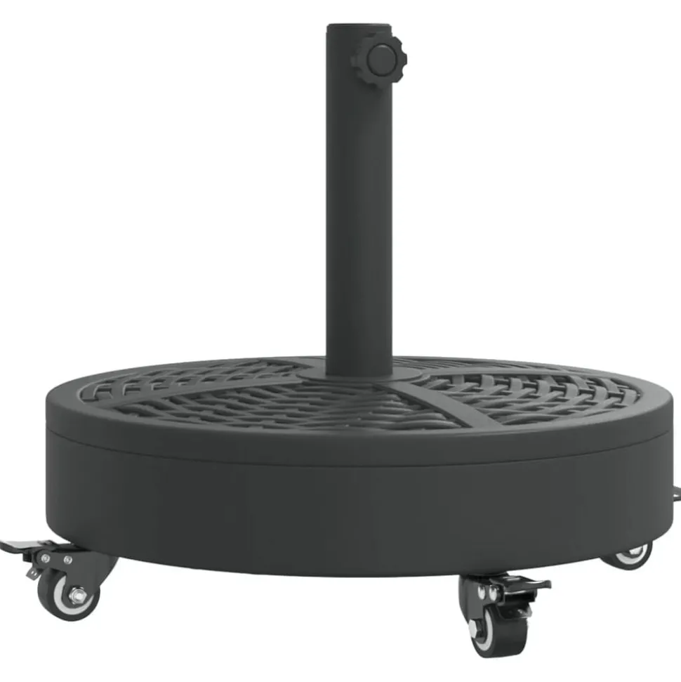 vidaXL Parasolvoet met wielen voor stok van Ø38 / 48 mm 27 kg rond