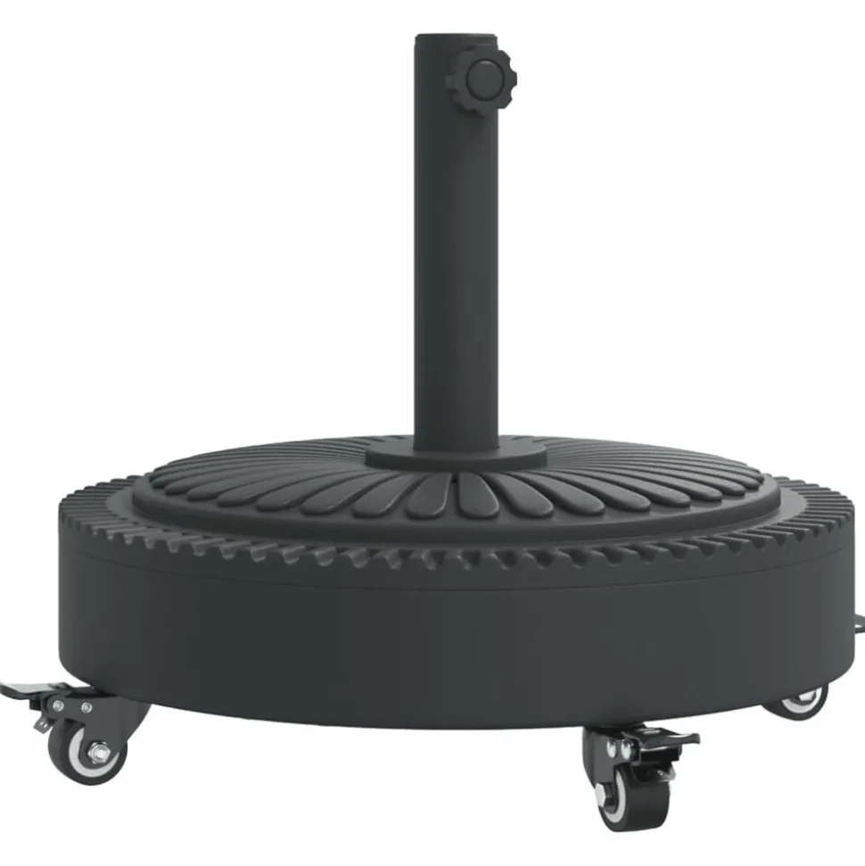 vidaXL Parasolvoet met wielen voor stok van Ø38 / 48 mm 27 kg rond