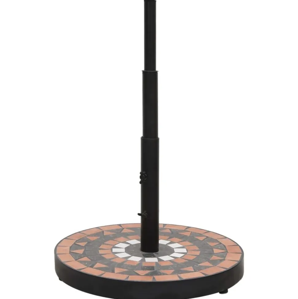 vidaXL Parasolvoet rond 12 kg terracotta wit