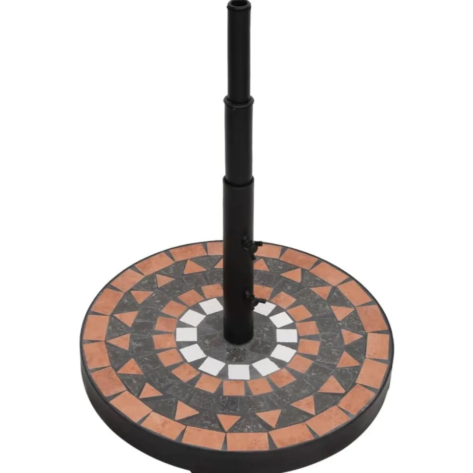 vidaXL Parasolvoet rond 12 kg terracotta wit