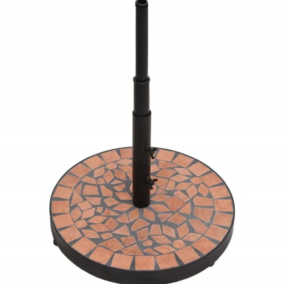 vidaXL Parasolvoet rond 12 kg terracottakleurig