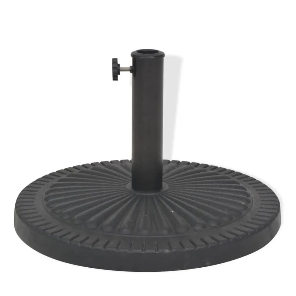 vidaXL Parasolvoet rond 14 kg hars zwart