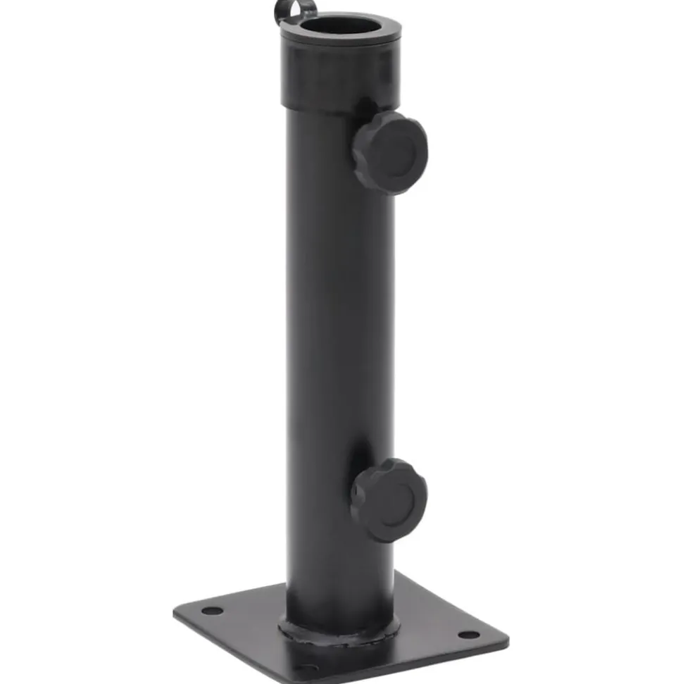 vidaXL Parasolvoet voor Ø38/48 mm stok staal matzwart