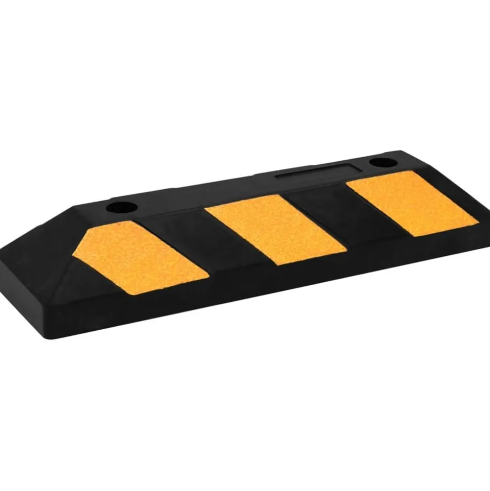 vidaXL Parkeerblokken reflecterend 2 st 56x15x10 cm rubber