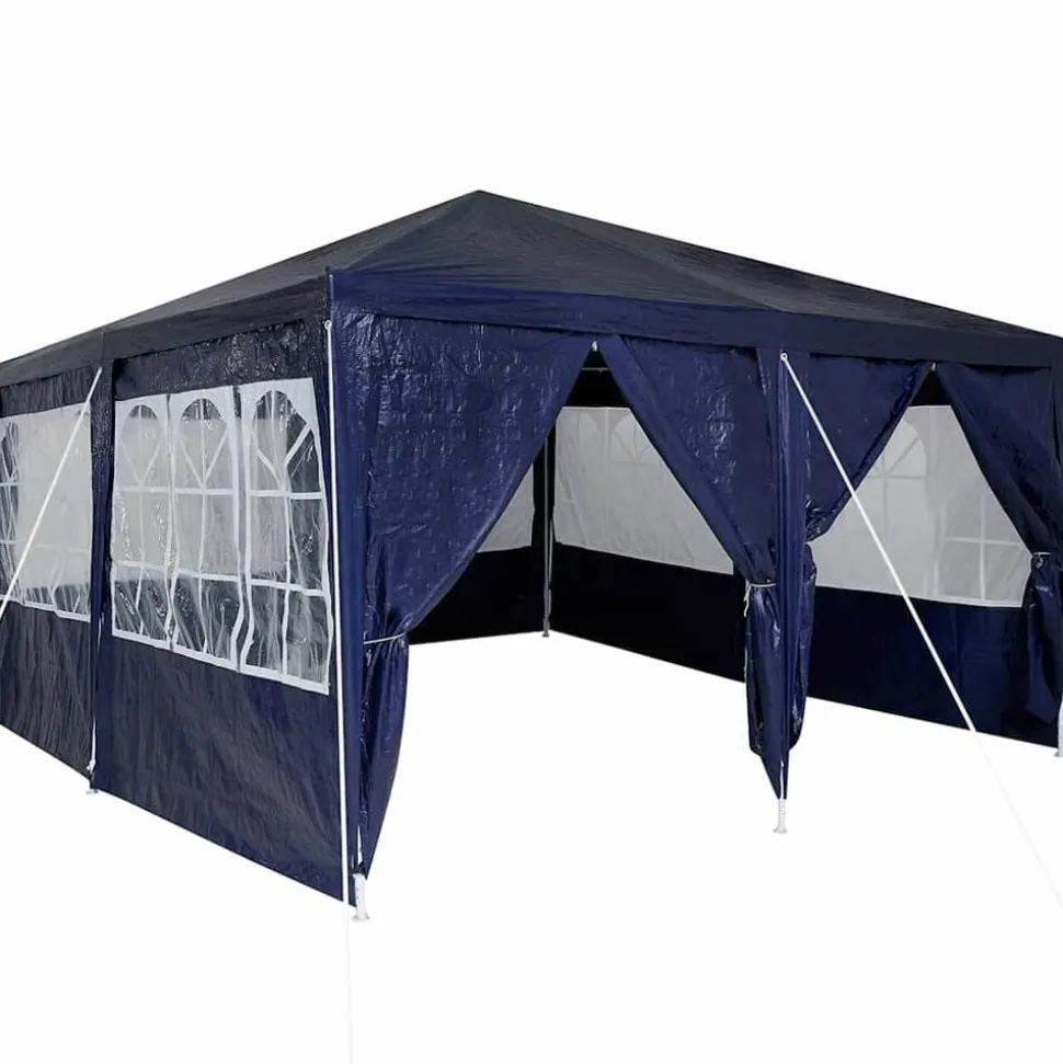 vidaXL Partytent Blauw 400 x 400 x 266 cm Polyetheen
