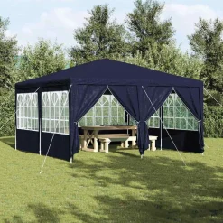 vidaXL Partytent Blauw 400 x 400 x 266 cm Polyetheen