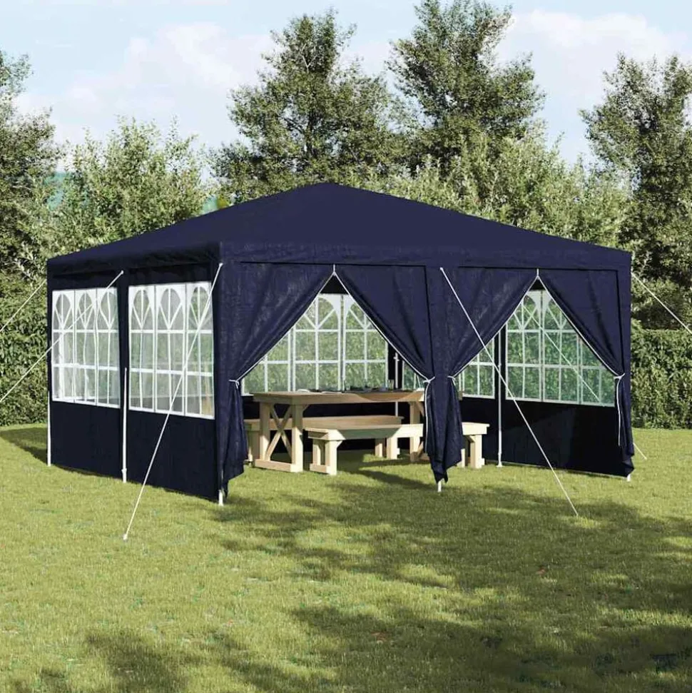 vidaXL Partytent Blauw 400 x 400 x 266 cm Polyetheen