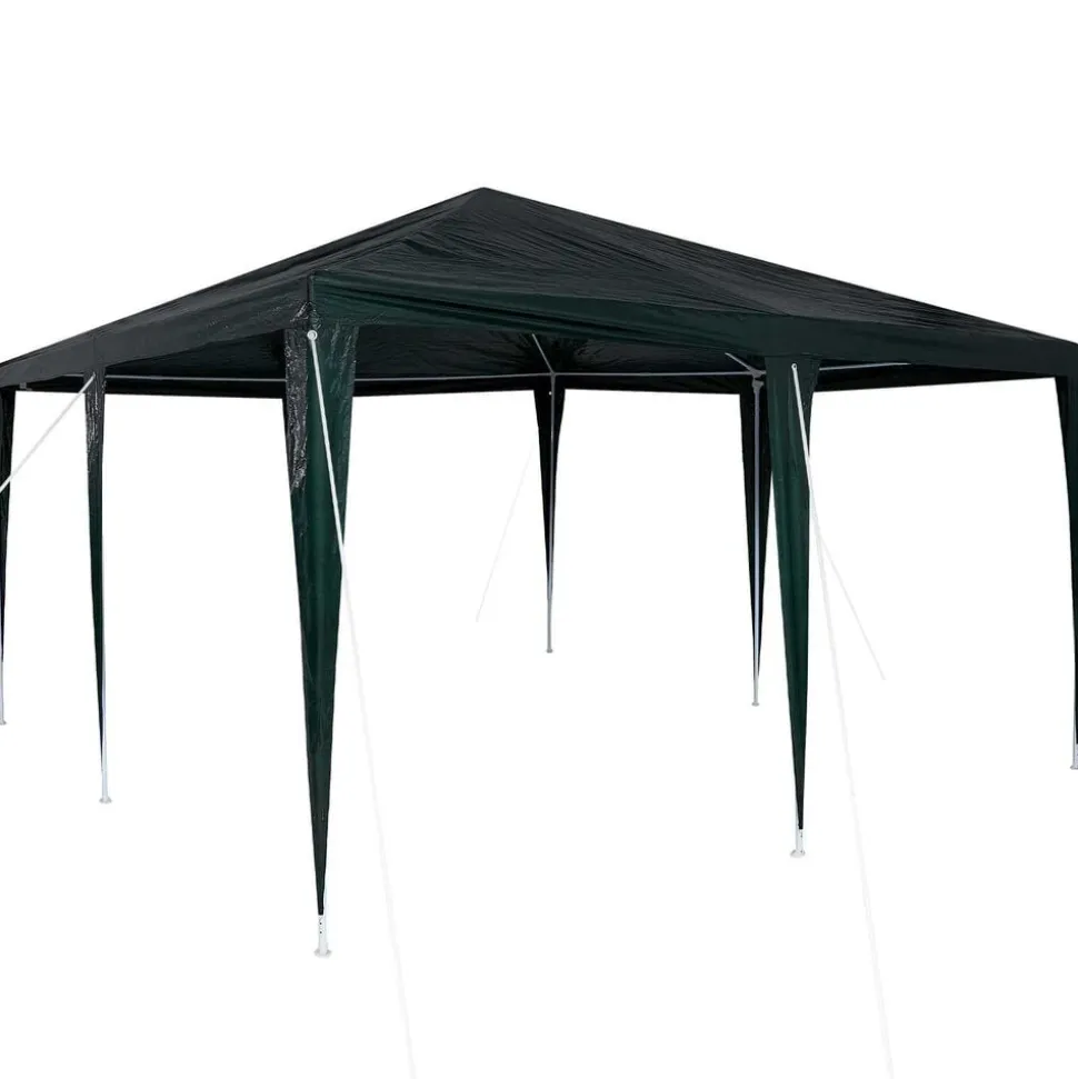 vidaXL Partytent Groen 400 x 400 x 266 cm Polyethyleen en Staal