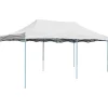 vidaXL Partytent inklapbaar 3x6 m staal wit