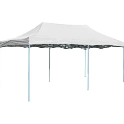 vidaXL Partytent inklapbaar 3x6 m staal wit